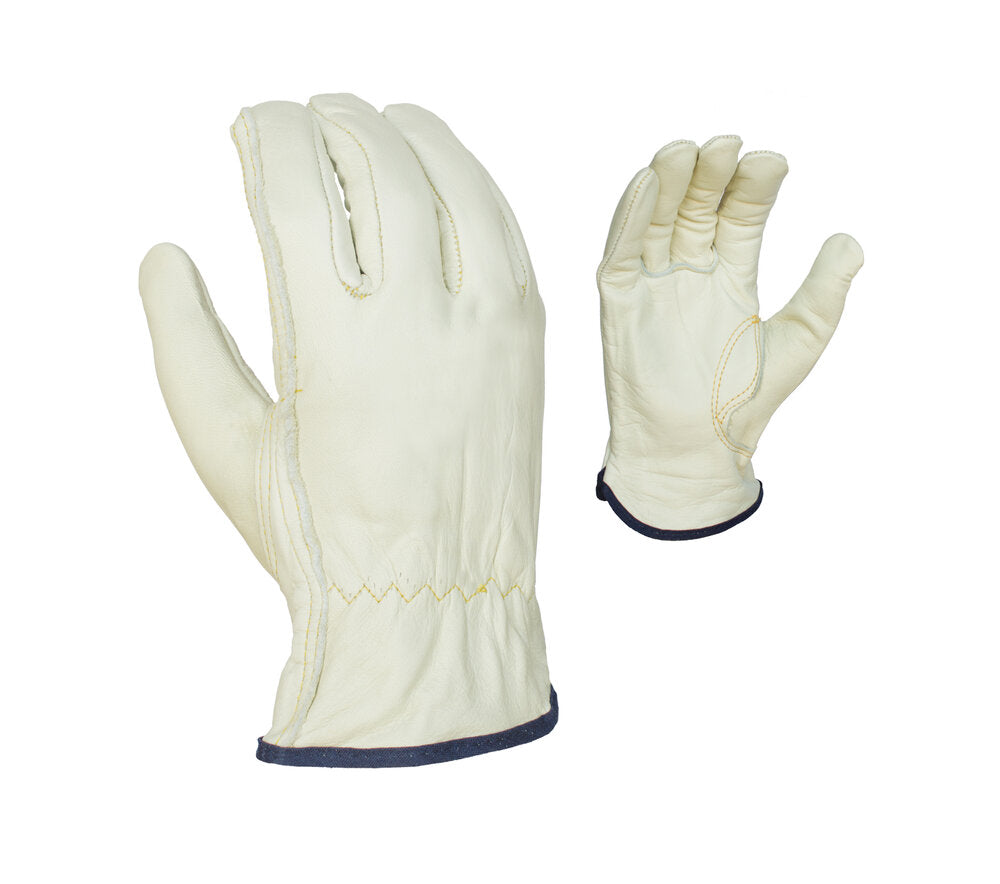 Standard Grain Cowhide Leather Drivers Gloves Keystone Thumb