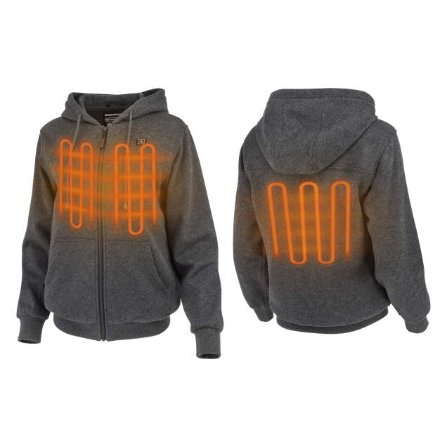 Radians RHG-H301 Heated Women's Hoodie HEATHER GRAY COLOR