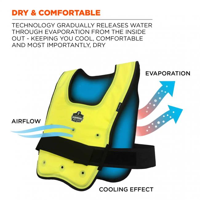 Chill-Its 6687 Economy Dry Evaporative Cooling Vest-eSafety Supplies, Inc