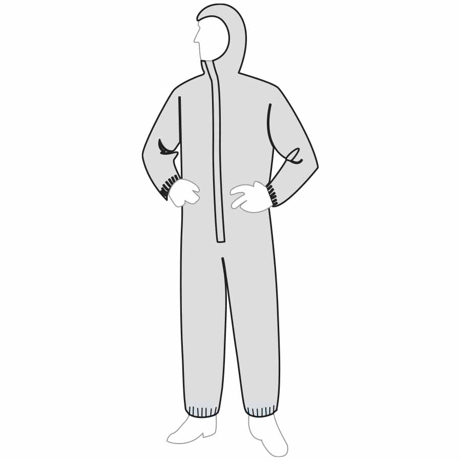 Liberty - Permagard Coverall - Attached Hood & Elastic Ankles - Case of 25-eSafety Supplies, Inc