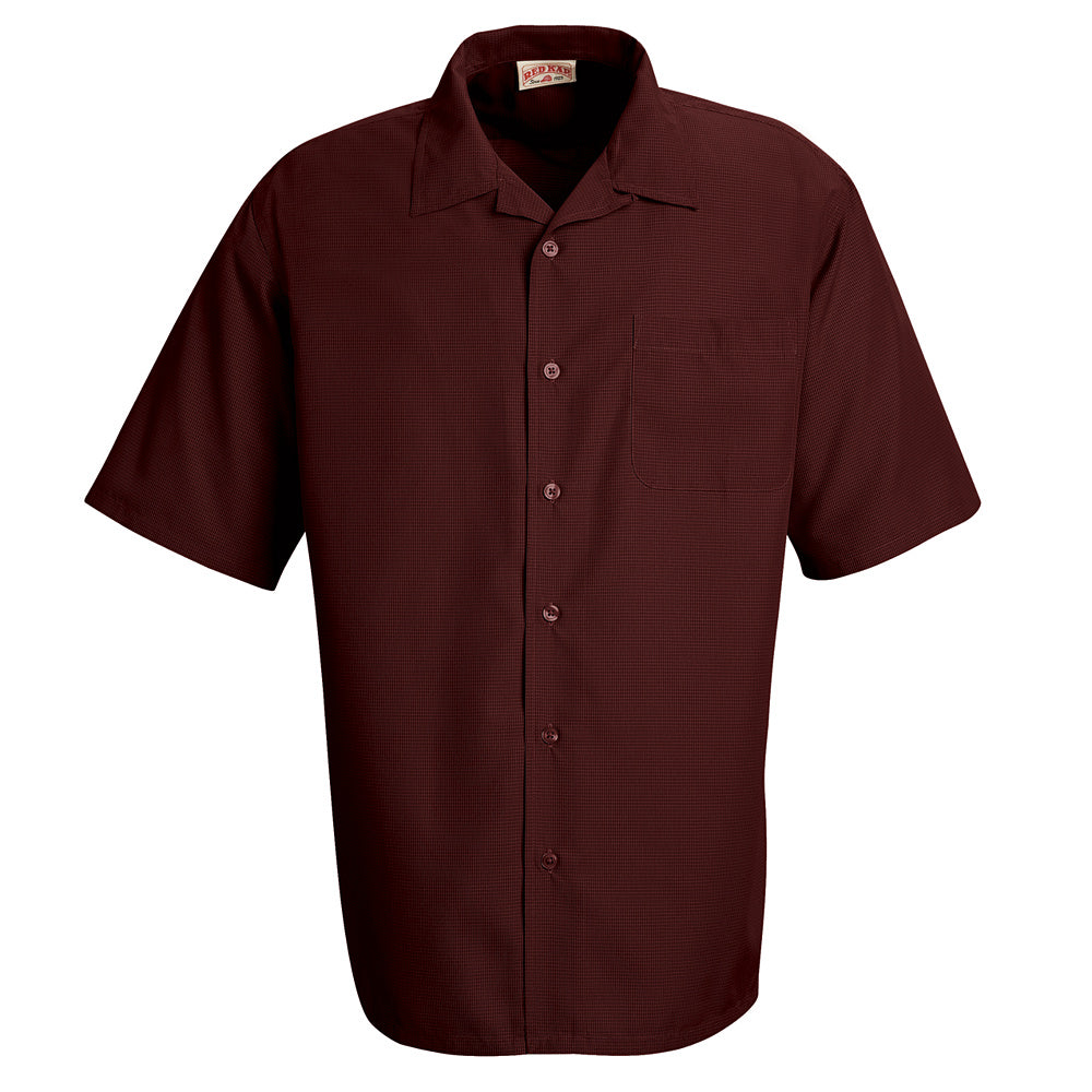 Red Kap Microfiber Convertible Collar Shirt 1K00 - Burgundy