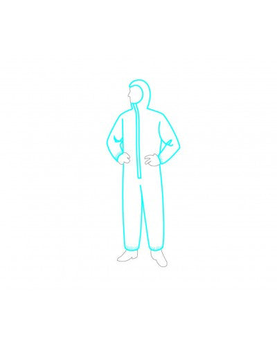 Liberty - Permagard Coverall - Attached Hood & Elastic Ankles - Case of 25-eSafety Supplies, Inc