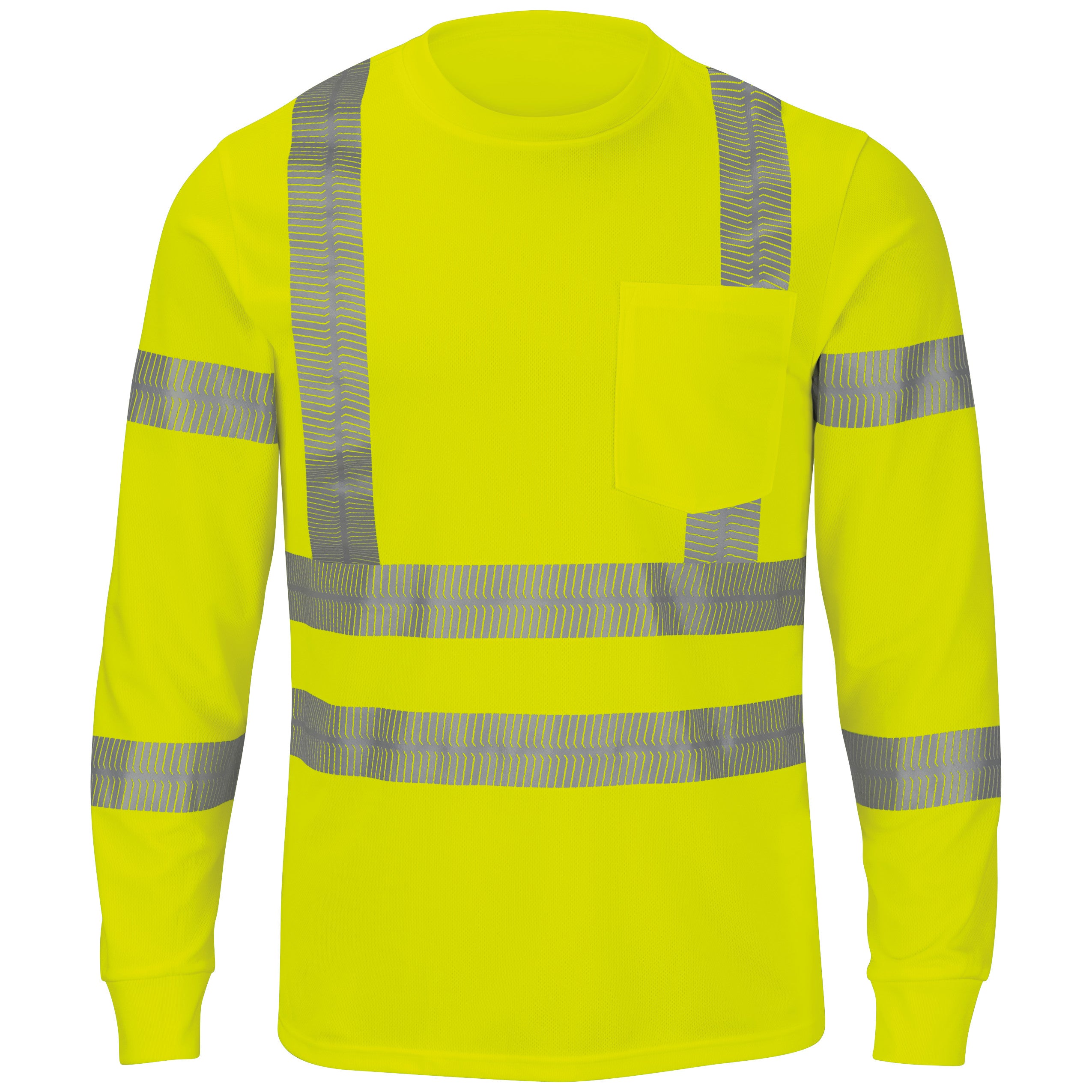 Long Sleeve Hi-Visibility T-Shirt SVY3 - Fluorescent Yellow-eSafety Supplies, Inc