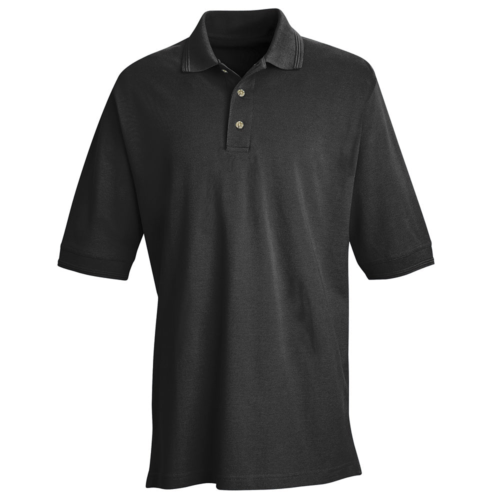 Red Kap Men's Basic Pique Polo 7701 - Black-eSafety Supplies, Inc