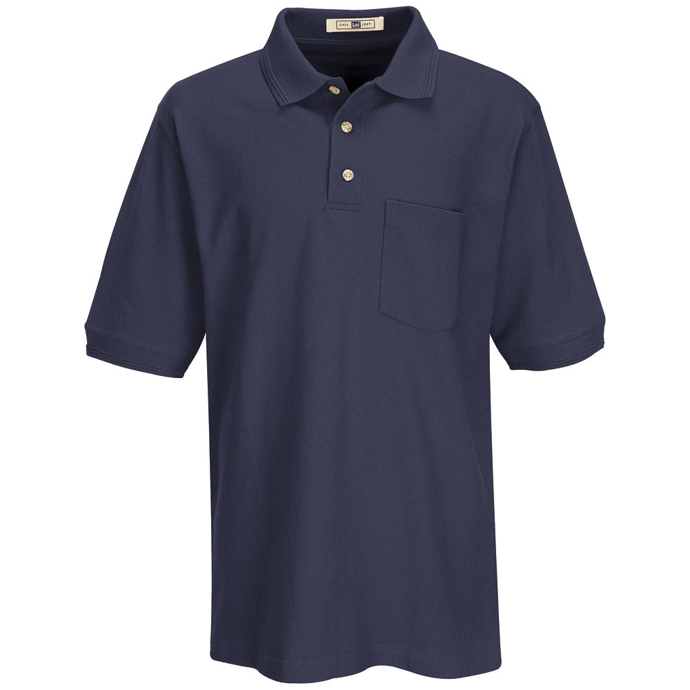 Red Kap Men's Basic Pique Polo 7702 - Navy-eSafety Supplies, Inc