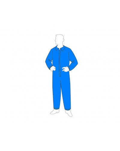 Liberty - Progard Blue Coverall - Elastic Wrists & Ankles - Case of 25-eSafety Supplies, Inc