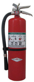 AmerexÂ® 13 Pound Halon 1211 2A:40B:C Fire Extinguisher For Class A, B And C Fires With Chrome Plated Brass Valve, Wall Bracket And Hose-eSafety Supplies, Inc