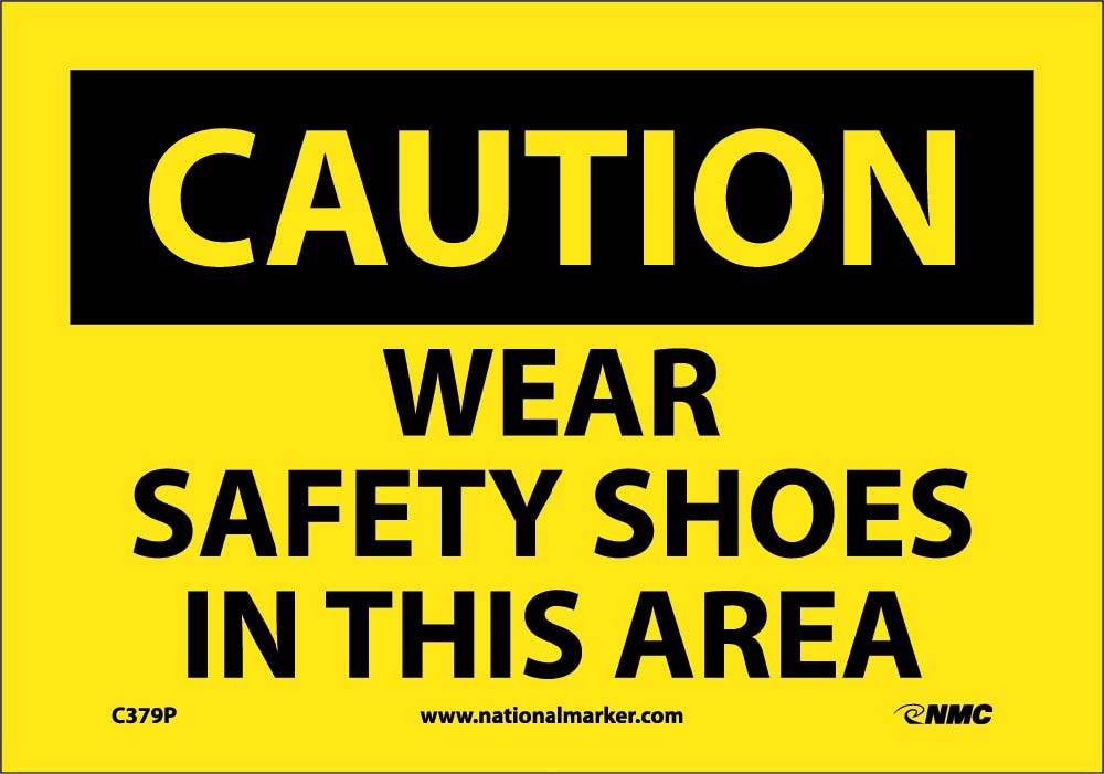 Caution Wear Safety Shoes In This Area Sign-eSafety Supplies, Inc