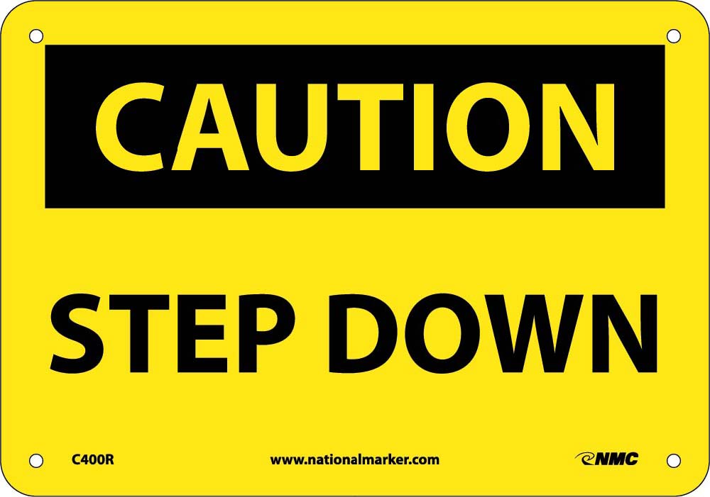 Caution Step Down Sign-eSafety Supplies, Inc