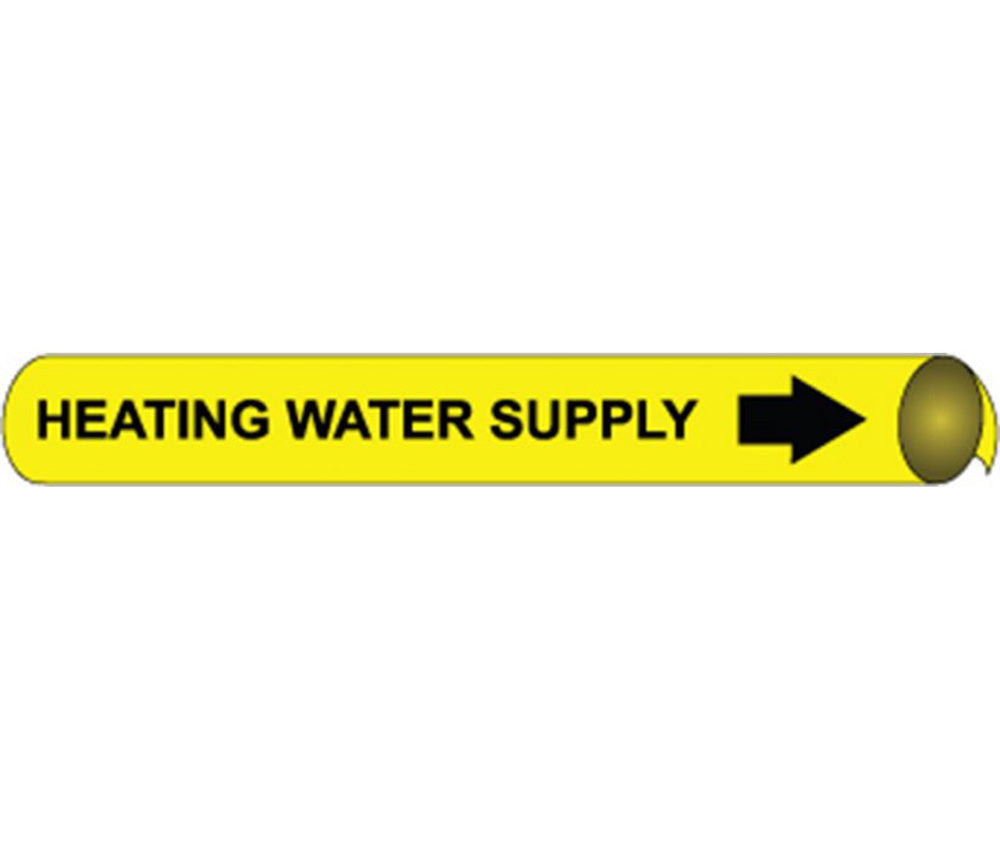 Heating Water Supply Precoiled/Strap-On Pipe Marker-eSafety Supplies, Inc