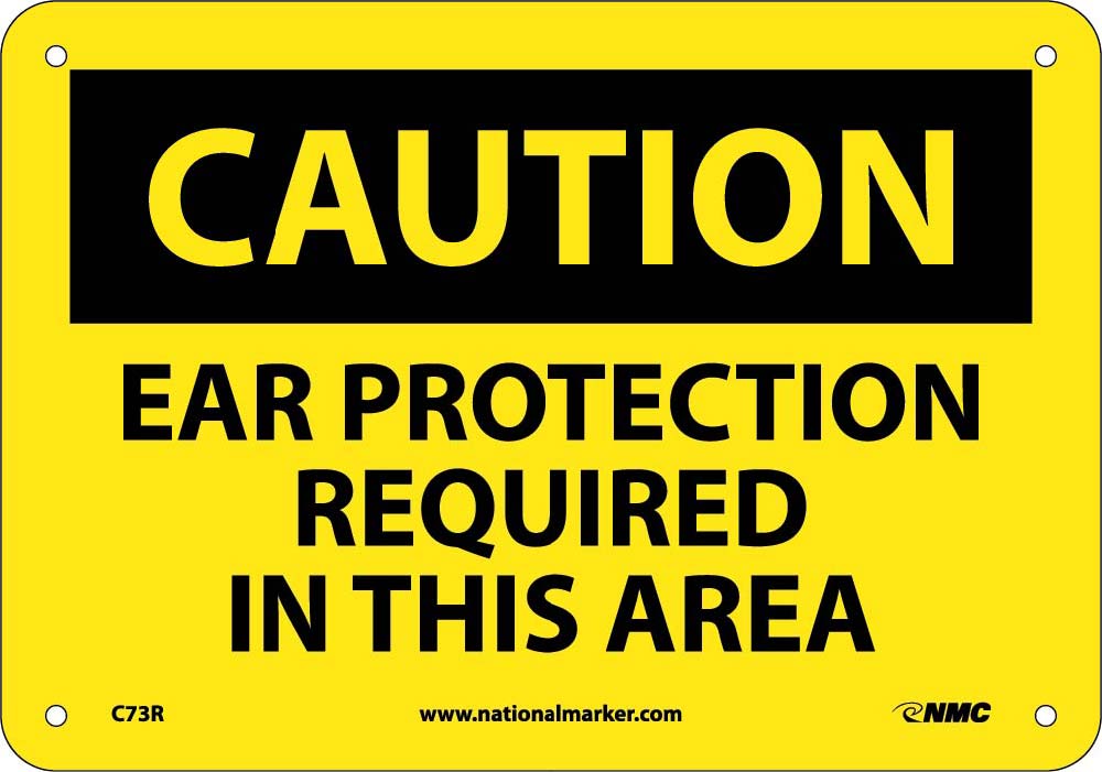 Caution Ear Protection Required In This Area Sign-eSafety Supplies, Inc