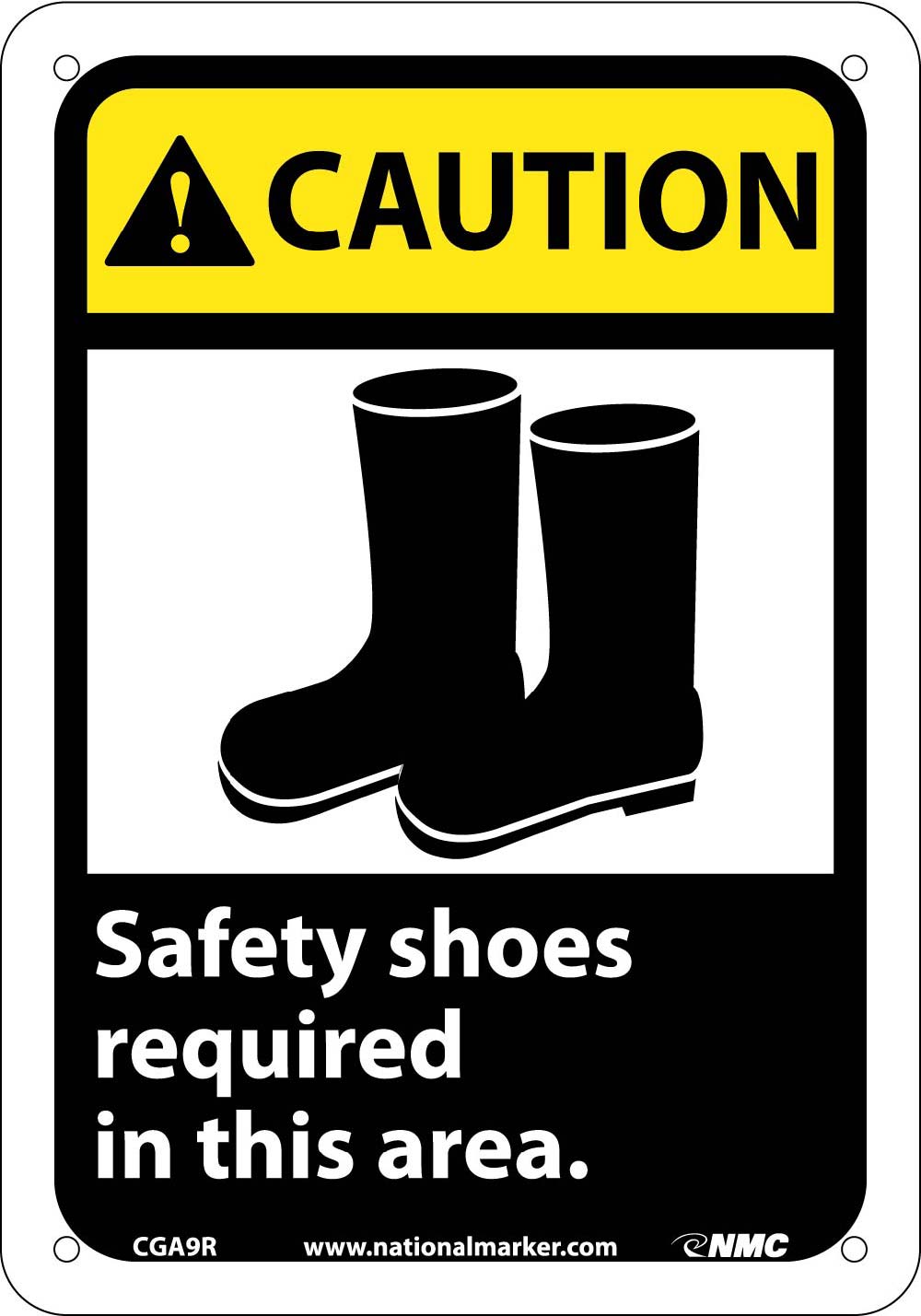 Caution Safety Shoes Required In This Area Sign-eSafety Supplies, Inc