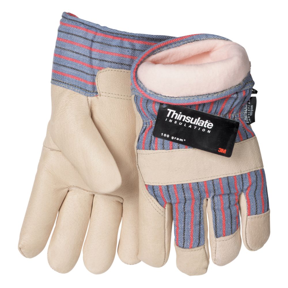 Tillman Pearl And Blue Pigskin Leather Thinsulate Lined Cold Weather Gloves-eSafety Supplies, Inc