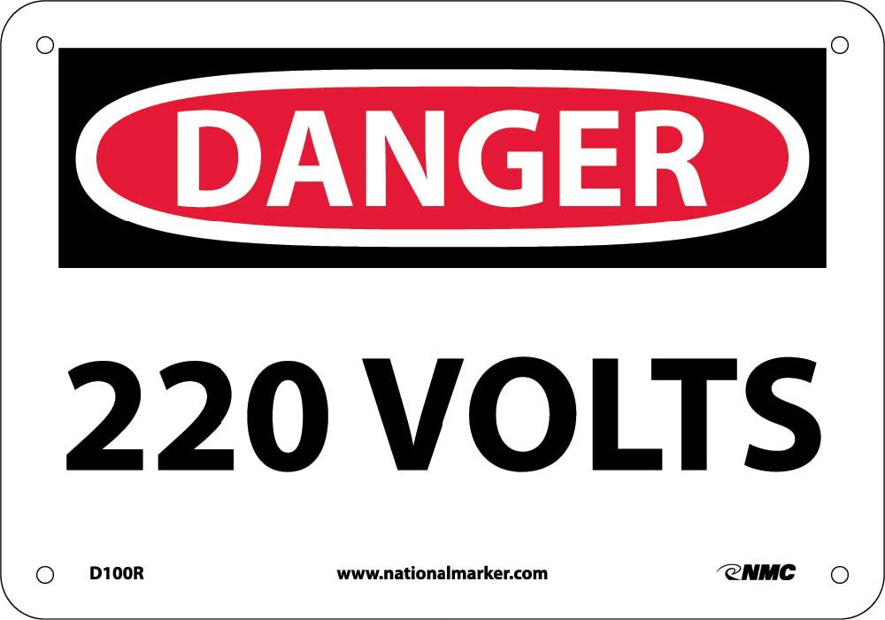 Danger 220 Volts Sign-eSafety Supplies, Inc