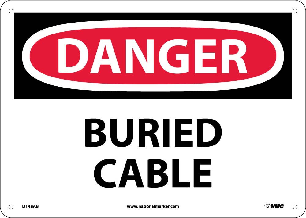 Danger Buried Cable Sign-eSafety Supplies, Inc