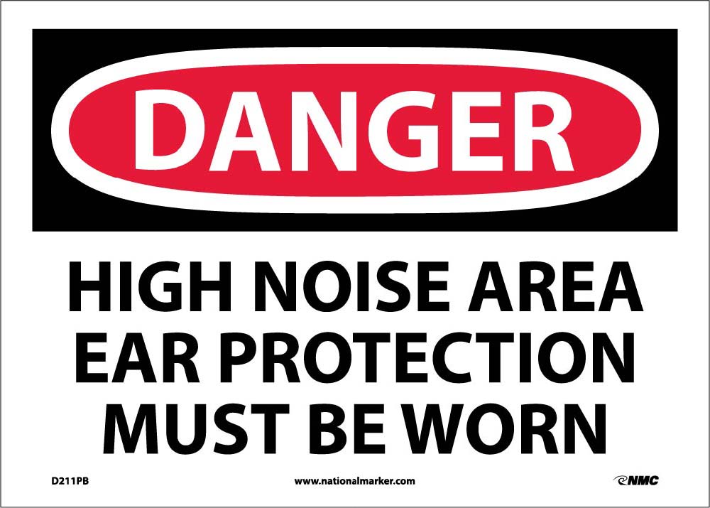 Danger High Noise Area Ear Protection Must Be Worn Sign-eSafety Supplies, Inc