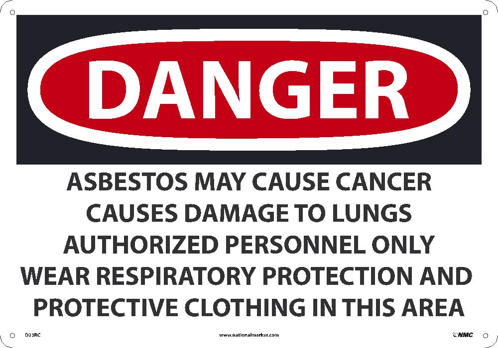 Large Format Danger Asbestos May Cause Cancer Sign-eSafety Supplies, Inc