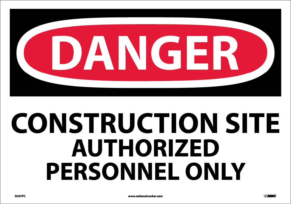 Large Format Danger Construction Site Sign-eSafety Supplies, Inc