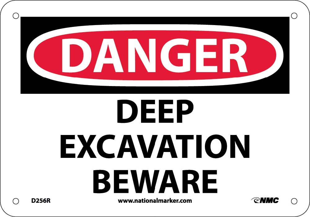 Danger Deep Excavation Beware Sign-eSafety Supplies, Inc