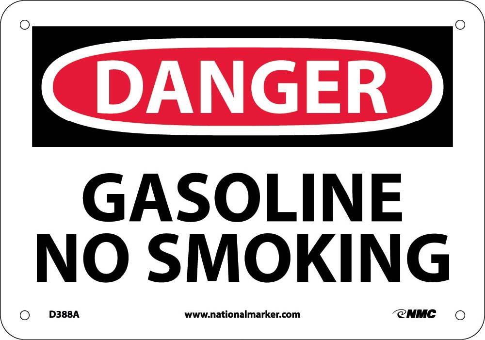 Danger Gasoline No Smoking Sign-eSafety Supplies, Inc