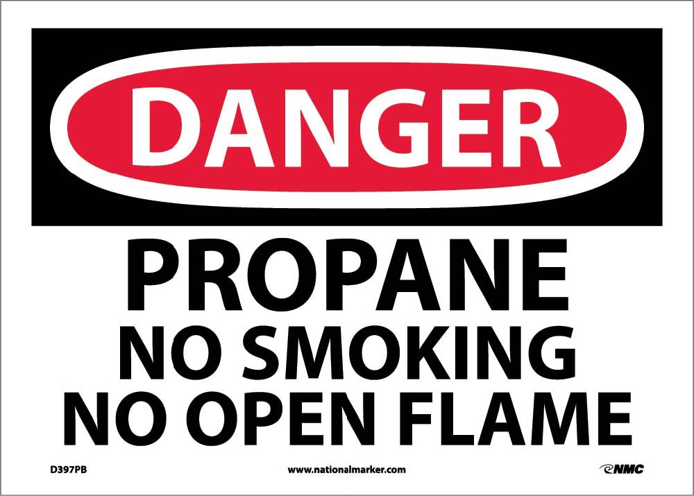 Danger Propane No Smoking No Open Flame Sign-eSafety Supplies, Inc