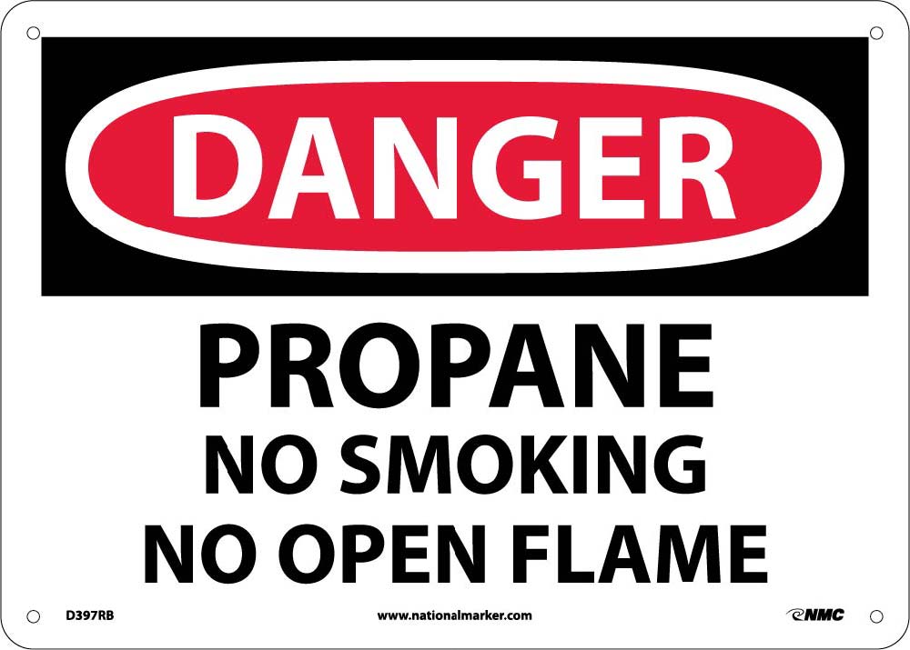 Danger Propane No Smoking No Open Flame Sign-eSafety Supplies, Inc