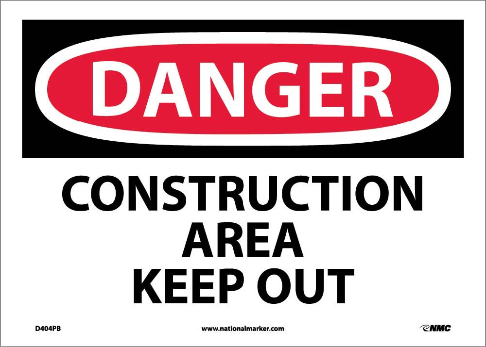 Danger Construction Area Keep Out Sign-eSafety Supplies, Inc