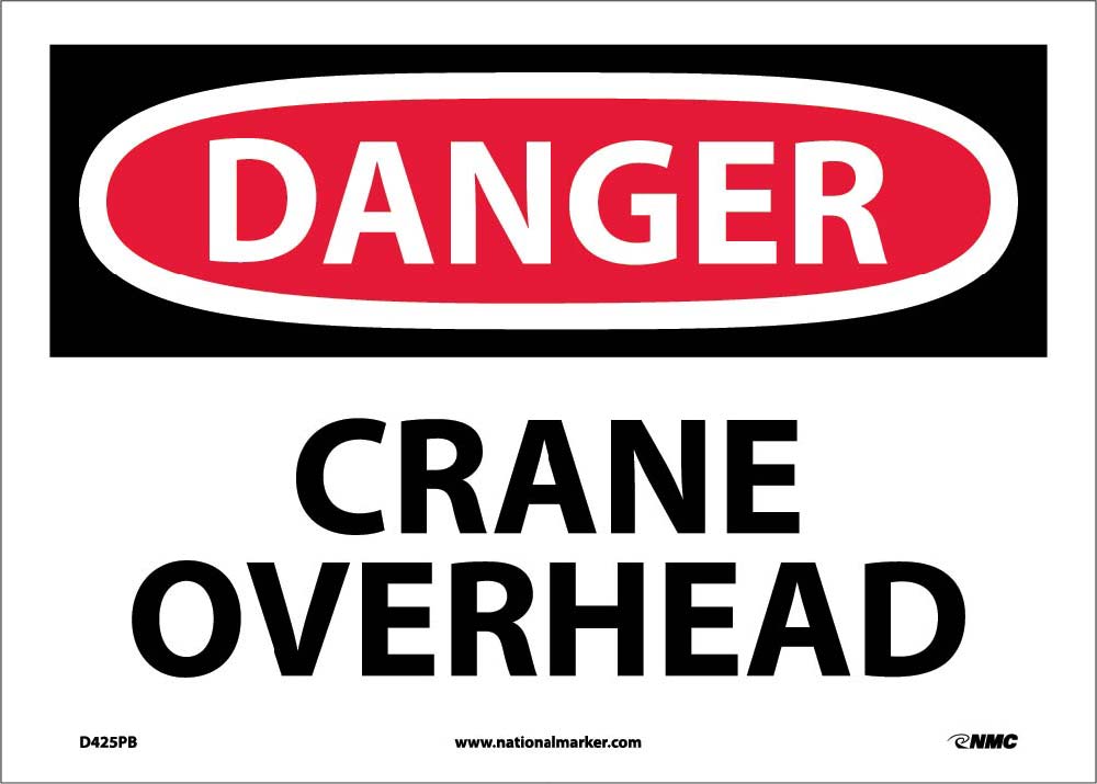 Danger Crane Overhead Sign-eSafety Supplies, Inc