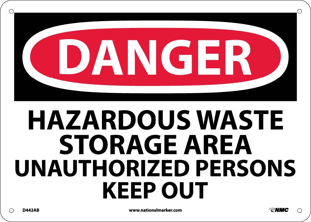 Danger Hazardous Waste Storage Area Sign-eSafety Supplies, Inc