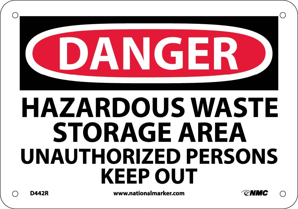 Danger Hazardous Waste Storage Area Sign-eSafety Supplies, Inc