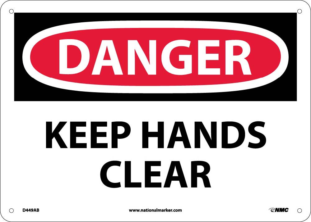 Danger Keep Hands Clear Sign-eSafety Supplies, Inc