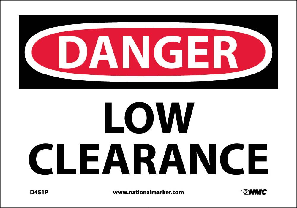 Danger Low Clearance Sign - Bilingual-eSafety Supplies, Inc