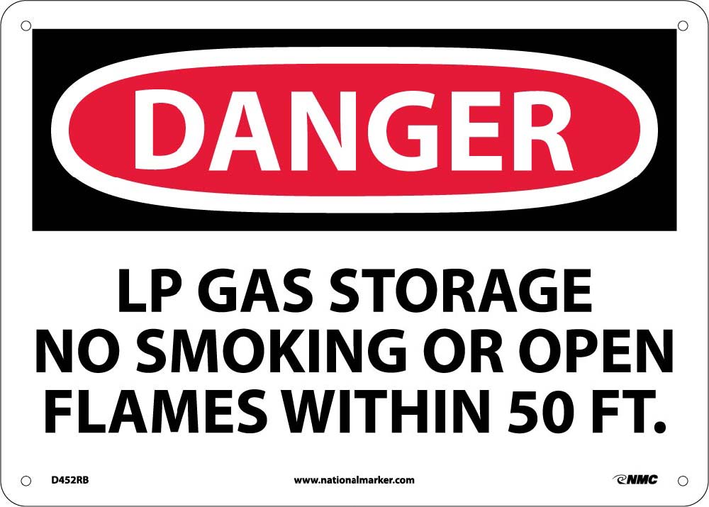 Danger Lp Gas Storage No Smoking Sign-eSafety Supplies, Inc