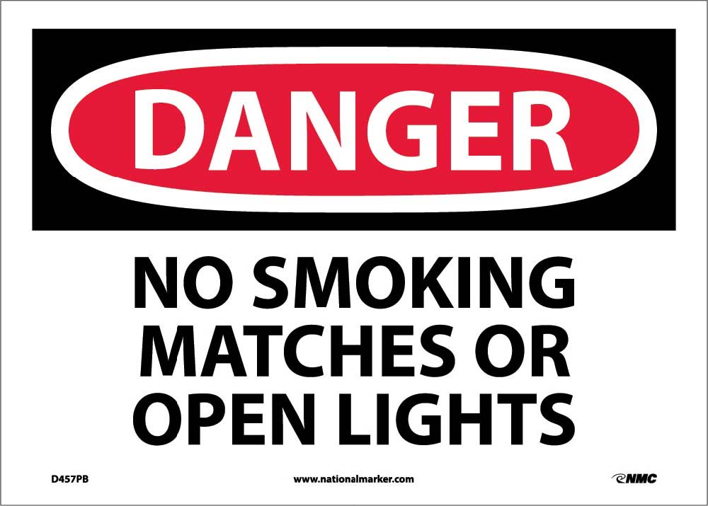 Danger No Smoking Matches Or Open Flames Sign-eSafety Supplies, Inc