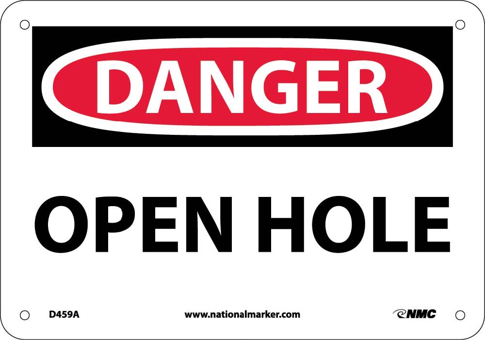 Danger Open Hole Sign-eSafety Supplies, Inc