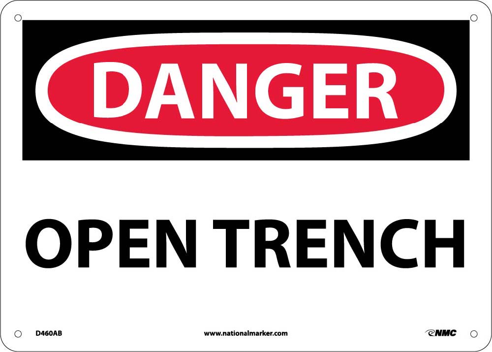 Danger Open Trench Sign-eSafety Supplies, Inc