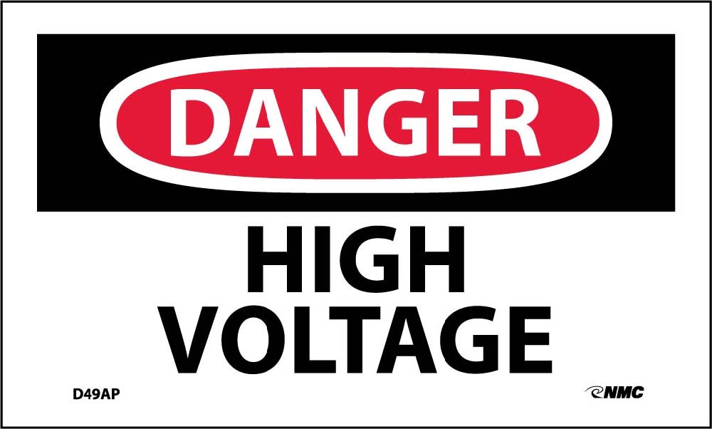 Danger High Voltage Label - 5 Pack-eSafety Supplies, Inc