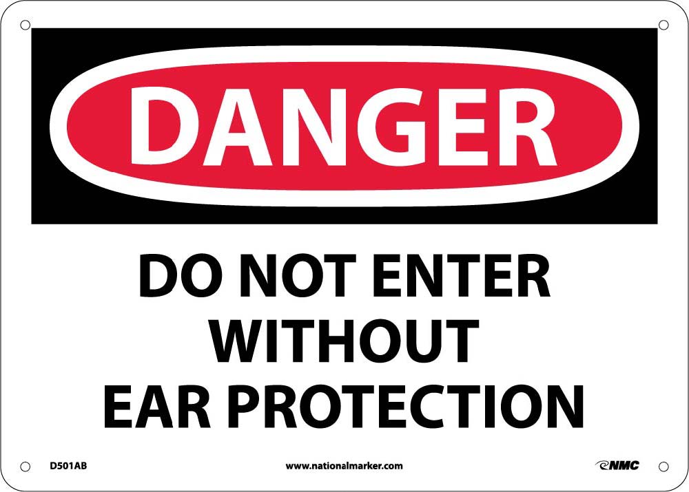 Danger Do Not Enter Without Ear Protection Sign-eSafety Supplies, Inc