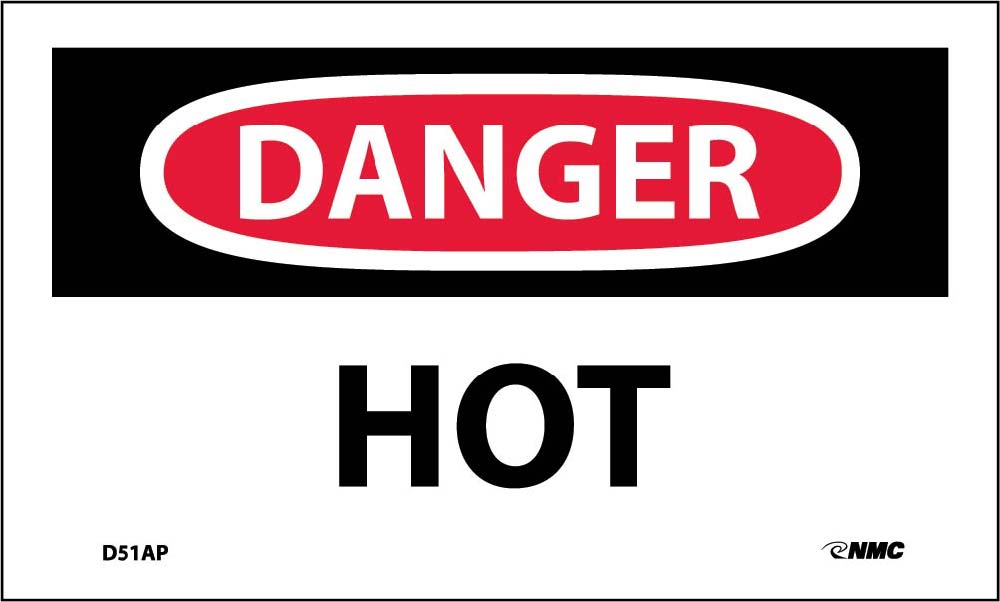 Danger Hot Label - 5 Pack-eSafety Supplies, Inc