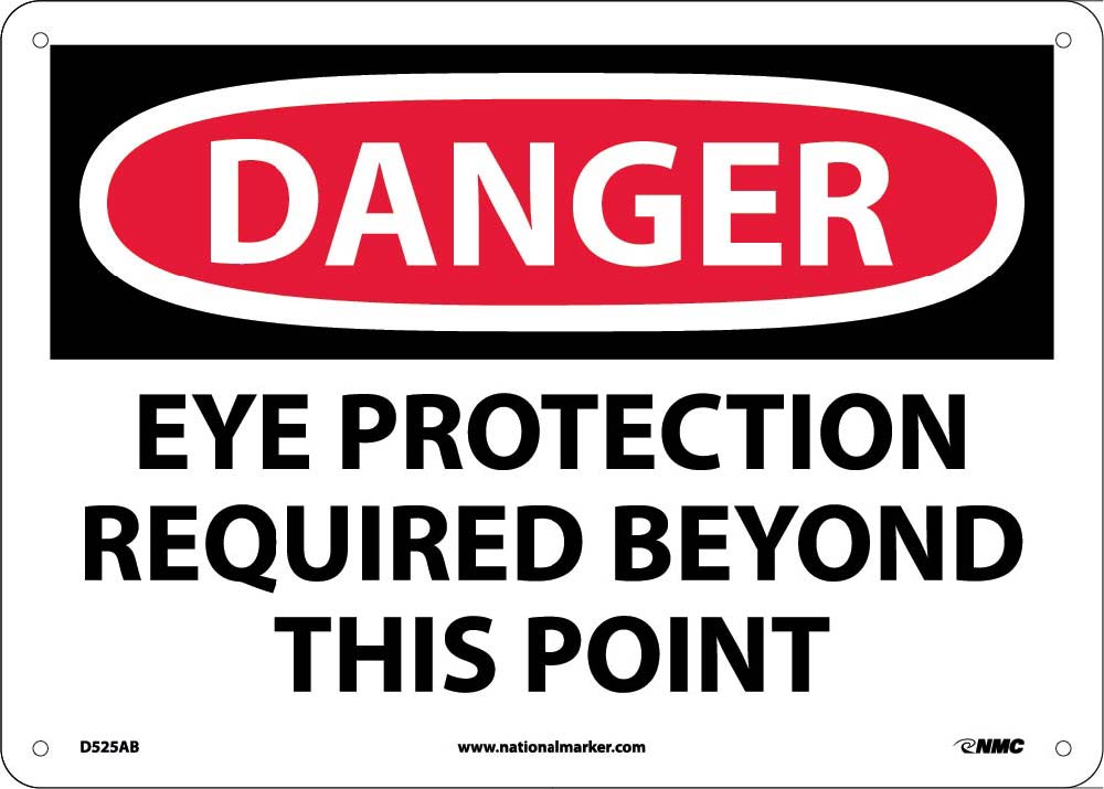 Danger Eye Protection Required Beyond This Point Sign-eSafety Supplies, Inc