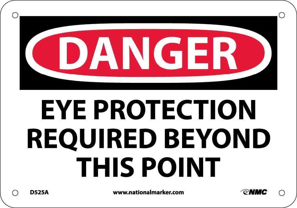 Danger Eye Protection Required Beyond This Point Sign-eSafety Supplies, Inc