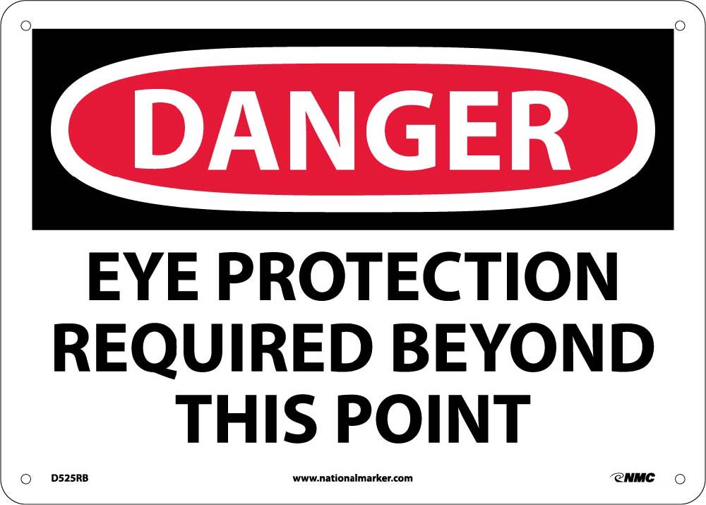 Danger Eye Protection Required Beyond This Point Sign-eSafety Supplies, Inc