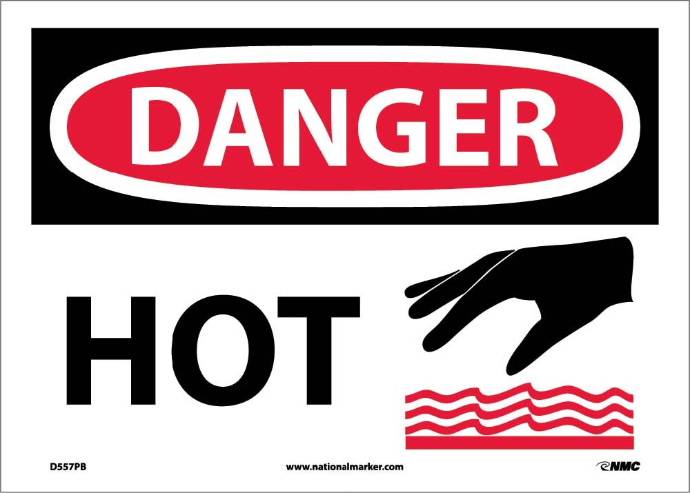 Danger Hot Sign-eSafety Supplies, Inc