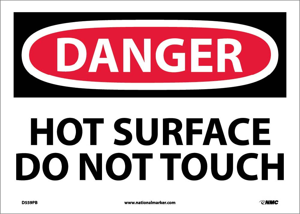 Danger Hot Surface Do Not Touch Sign-eSafety Supplies, Inc