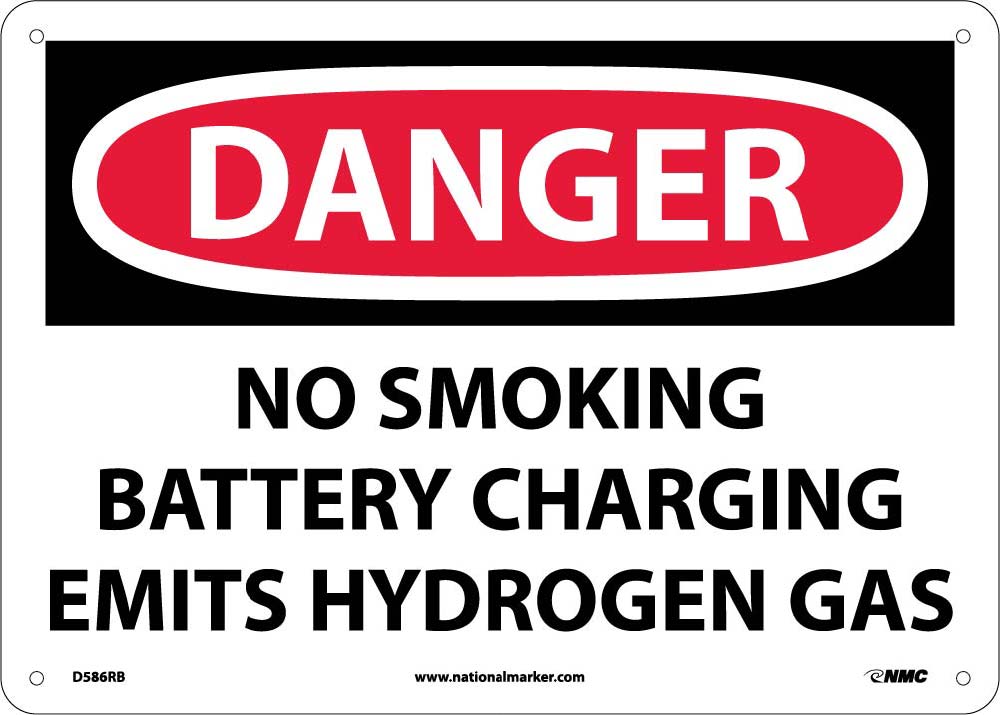 Danger No Smoking Battery Charging Sign-eSafety Supplies, Inc