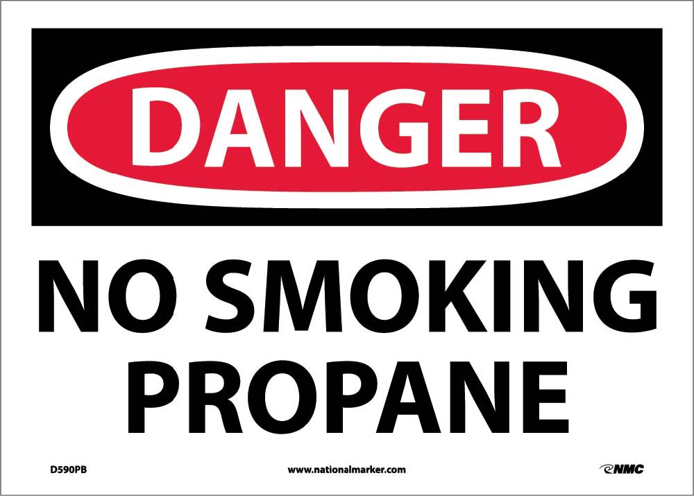 Danger No Smoking Propane Sign-eSafety Supplies, Inc