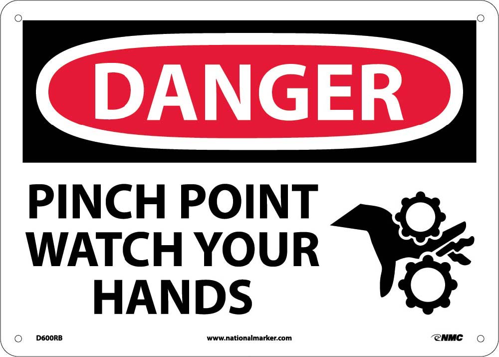 Danger Pinch Point Watch Your Hands Sign-eSafety Supplies, Inc