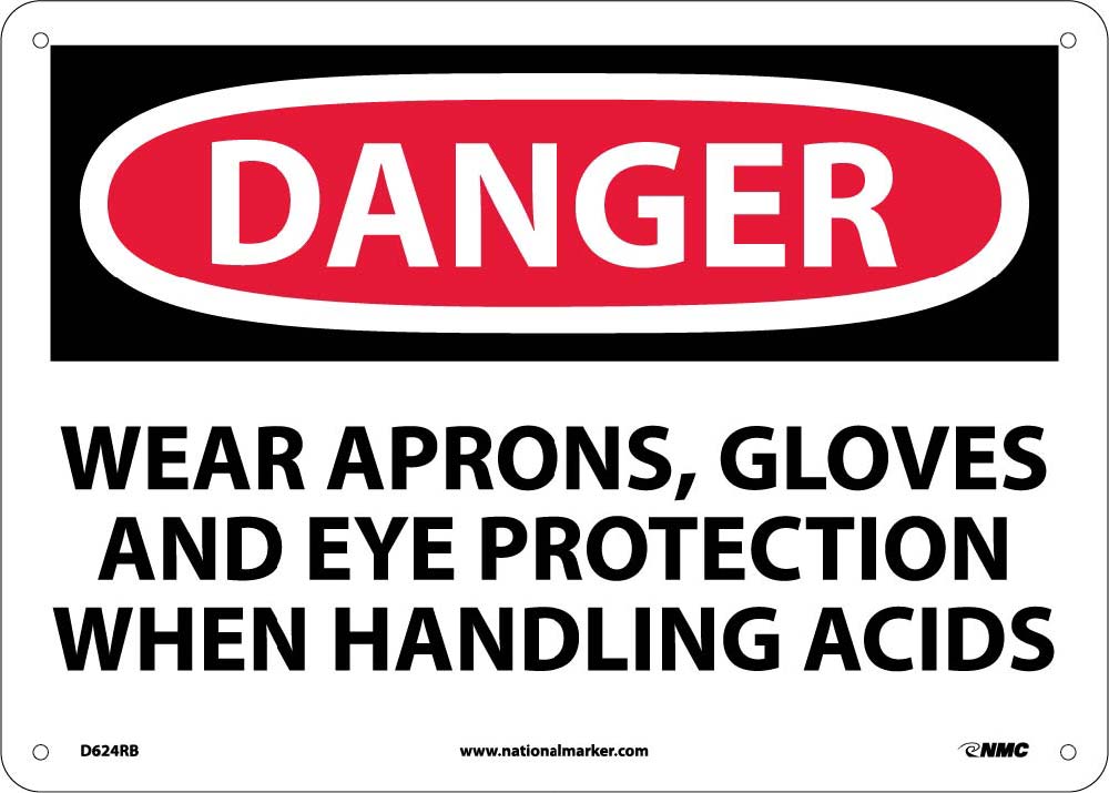 Danger Wear Ppe When Handling Acids Sign-eSafety Supplies, Inc