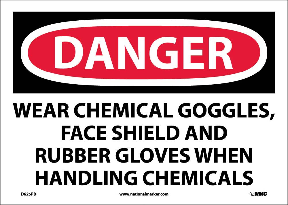 Danger Wear Ppe When Handling Chemicals Sign-eSafety Supplies, Inc