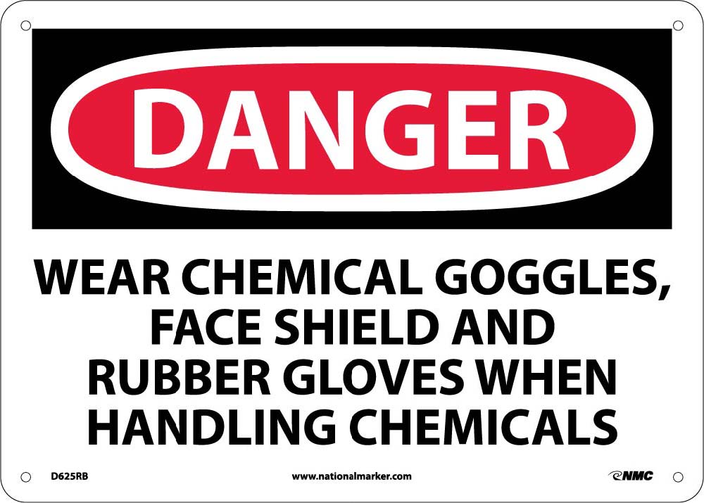 Danger Wear Ppe When Handling Chemicals Sign-eSafety Supplies, Inc